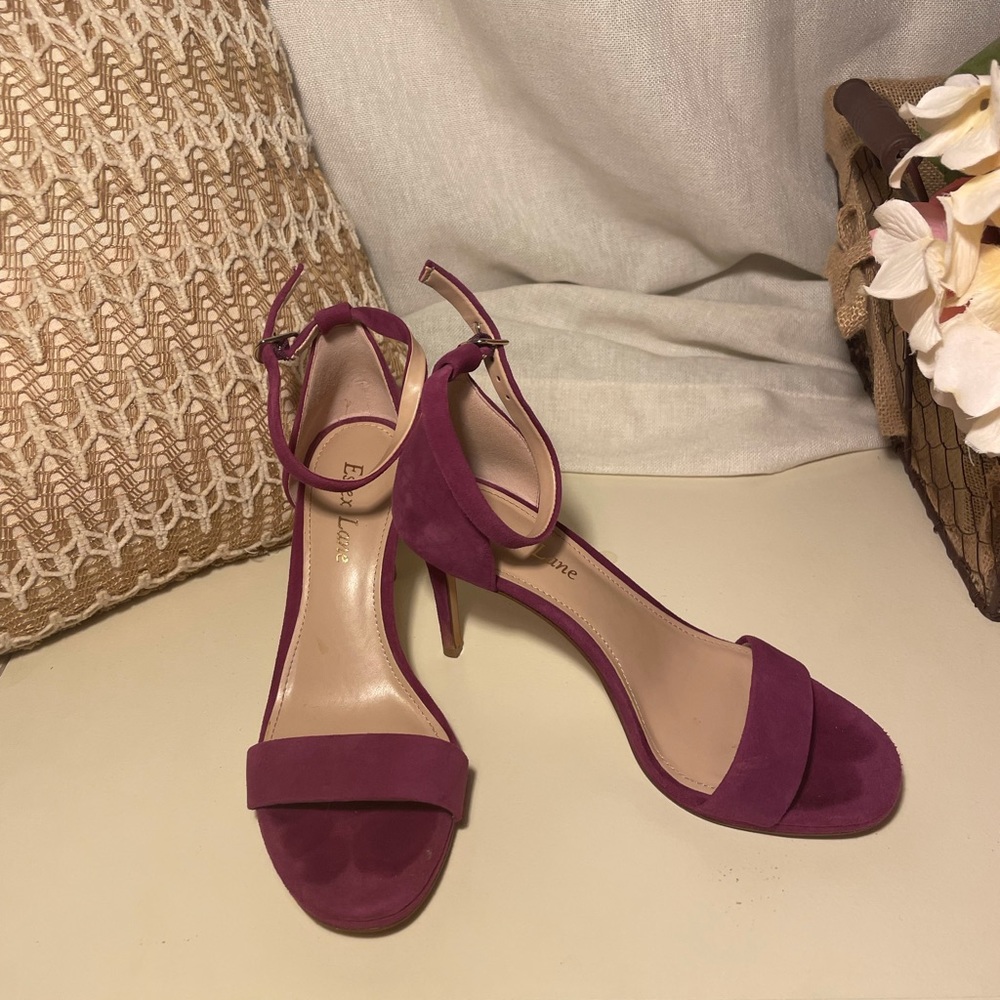 Purple Heels Open Toe